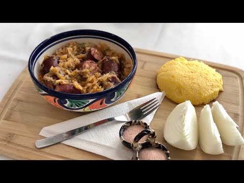Cabbage with sausages - a Romanian dish - keto, gluten free, and delicious