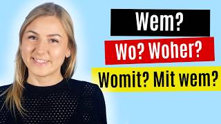 Der Dativ einfach erklärt: Wem? Wo? Woher? Wann? Mit wem? ... (A2–B2)