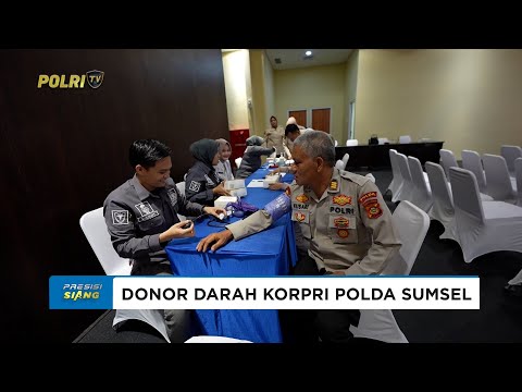 POLDA SUMSEL GELAR DONOR DARAH WUJUD PEDULI KEMANUSIAAN PERINGATI HUT KE-54 KORPRI