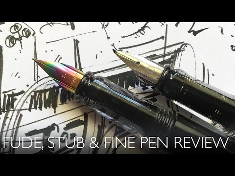 Inkursive Pen Review - Fude, stub & fine nibbed pen set