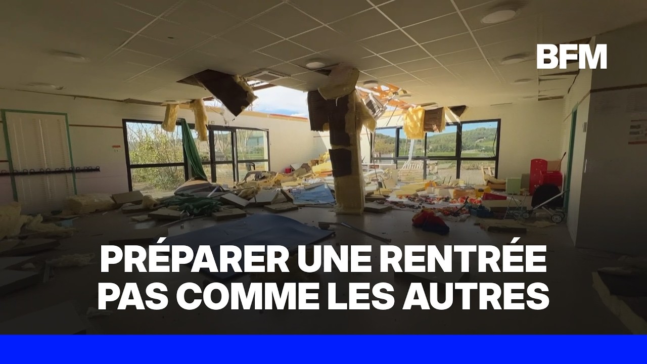 Détruite par la tornade, l'école de Pomas dans l'Aude organise la rentrée scolaire malgré tout