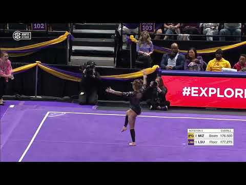 KJ Johnson Floor LSU vs Missouri 2023 9.925