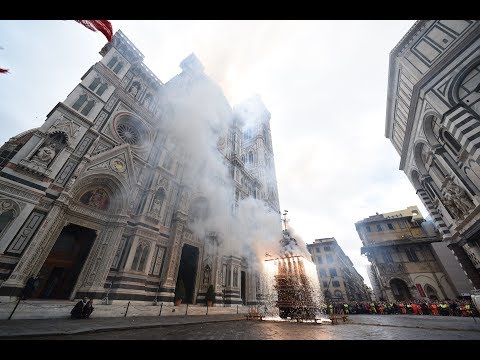 Scoppio del Carro di Firenze - Pasqua 2018-La Terrazza di Michelangelo