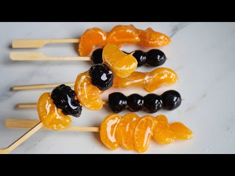 🍇🫐 RECETTE TANGHULU (BROCHETTE DE FRUITS CROQUANTES) 🍓🍉