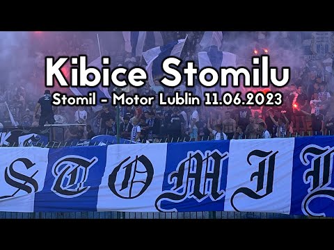 Kibice Stomilu (Stomil Olsztyn - Motor Lublin 11.06.2023 finał baraży)