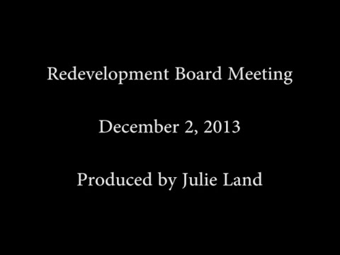 Redevelopment Board Meeting - December 2, 2013
