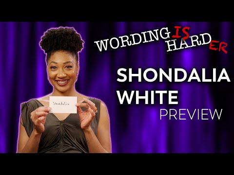 Shondalia White Sneak Peek! - Wording is Harder!