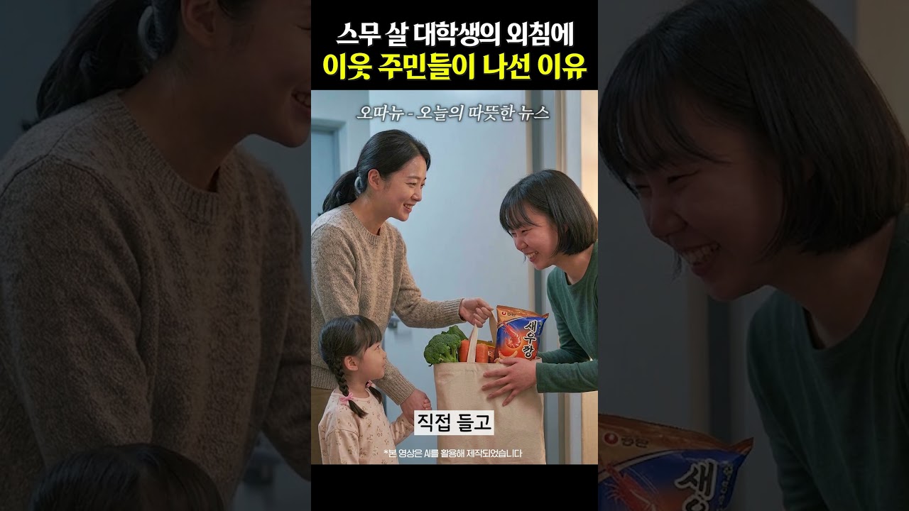  "맹물에 밥만, 배고파요" 글 하나에 이웃들 몰려왔다[오따뉴]