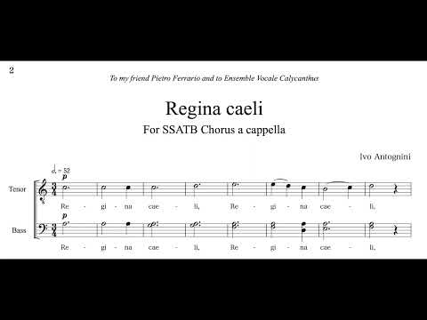 Ivo Antognini - Regina cæli (score video)