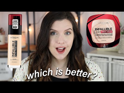 NEW! L'Oreal Infallible Fresh Wear POWDER Foundation... WOW | 4K