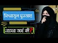 সিদরাতুল মুনতাহা নামের অর্থ কী? Sidratul Muntaha  namer orto ki?