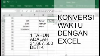 rumus konversi waktu di excel