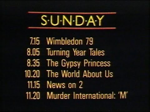 Saturday 23rd June 1979 BBC2 - Word For Word - News - Peter Woods - Under The Clock - Judy Garland