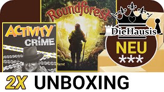 Activity Crime & Roundforest | 2x Unboxing (Piatnik Verlag) Neuheit Spiel.digital 2020 (deutsch)