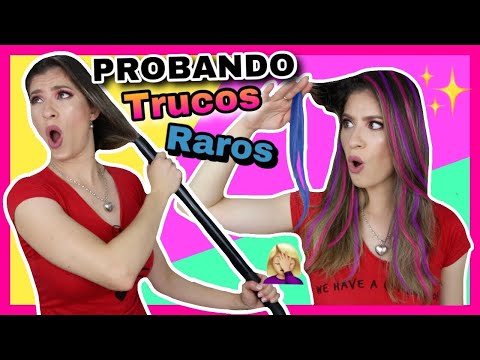 PROBANDO TRUCOS RAROS DE INTERNET | ASPIRADORA EN TU CABELLO? NatyGloss