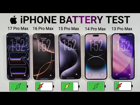 iPhone 17 Pro Max vs 16 Pro Max vs 15 Pro Max vs 14 Pro Max vs 13 Pro Max Battery Test!!