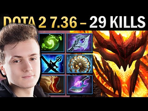 Shadow Fiend Gameplay Miracle with 29 Kills and Amulet - Dota 7.36