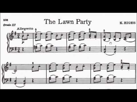 Children's Piano Pieces No.128 Eiges The Lawn Party (P.208) Sheet Music