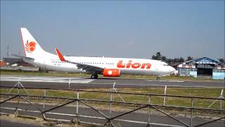 preview picture of video 'Lionair Boeing 737-800NG PK-LJU Landing and Takeoff From Bandung'