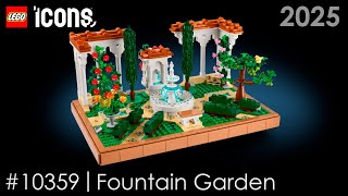 LEGO Icons - Zahrada s fontánou
