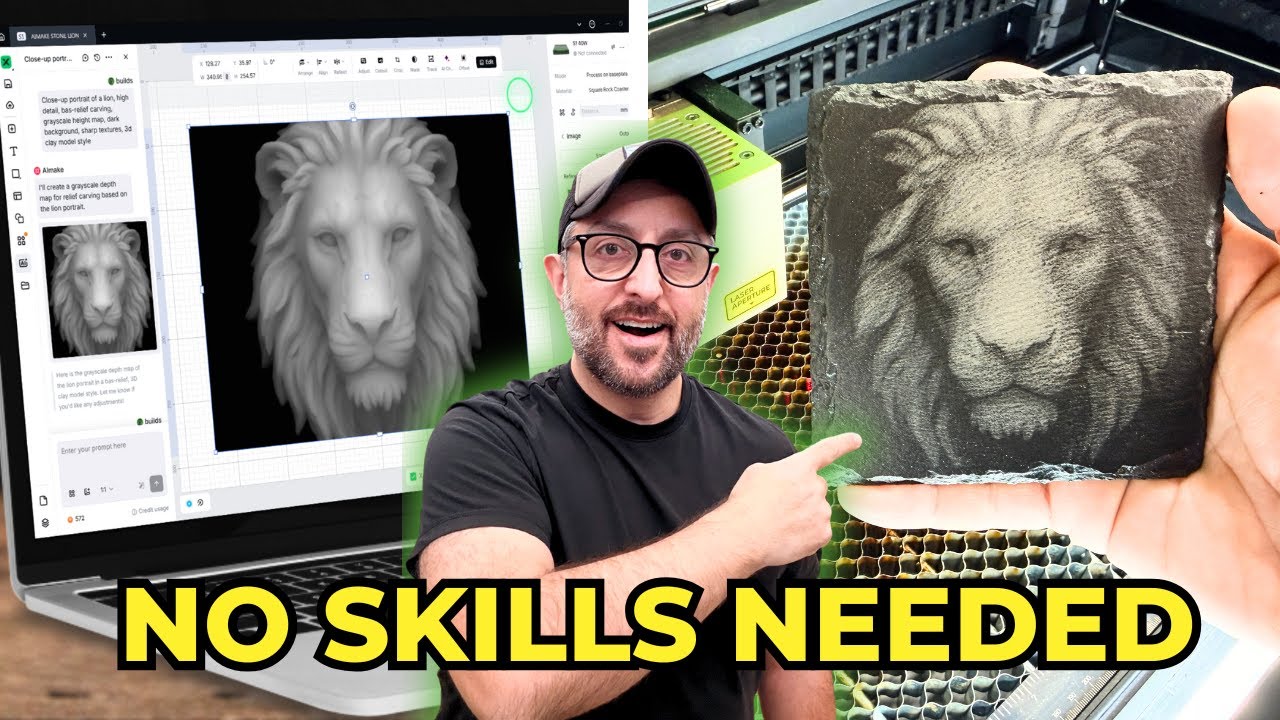 AI Laser Designs in Seconds vs Hours of Manual Work | xTool AIMAKE Real Test