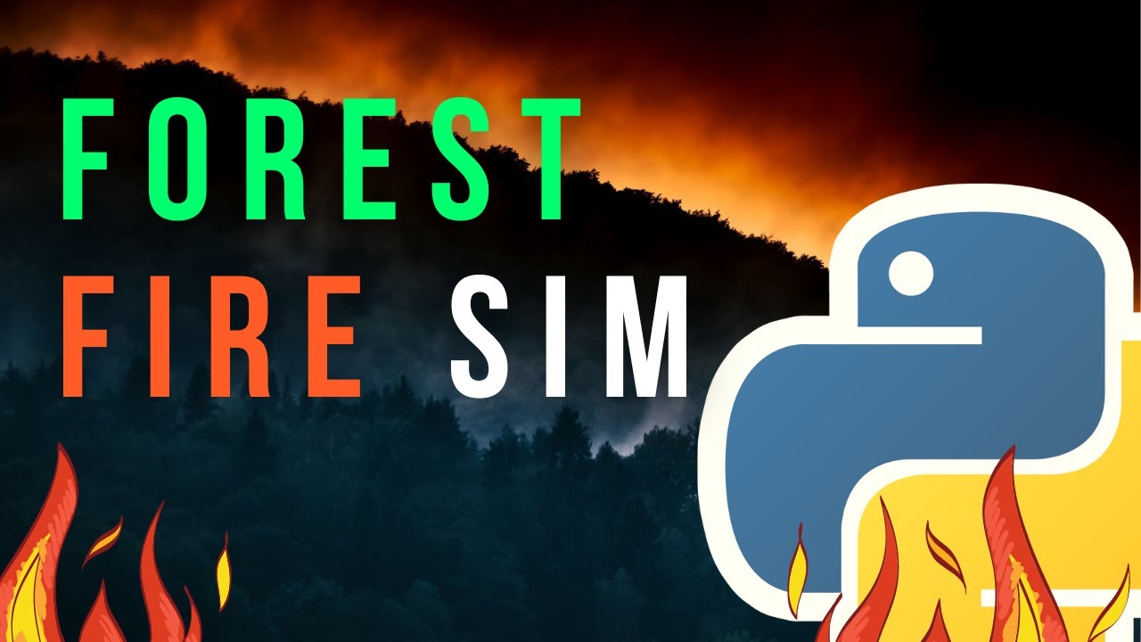 Python project: Forest fire simulation tutorial with PyGame