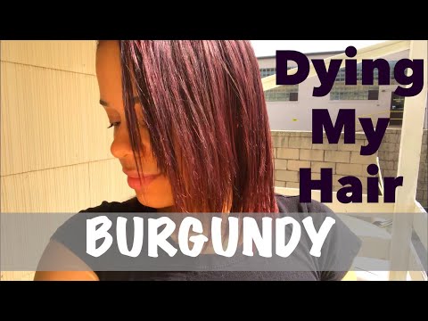 Dying My Natural Hair Burgundy / Red With Revlon...