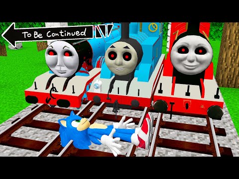 I Found THOMAS THE TANK ENGINE.EXE and FRIENDS with SONIC in Minecraft - Coffin Meme