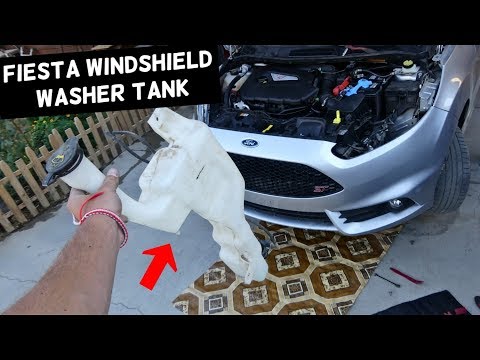 HOW TO REMOVE AND REPLACE WINDSHIELD WASHER RESERVOIR ON FORD FIESTA MK7 ST