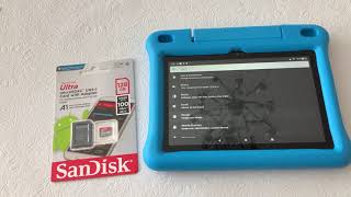 How to install SD card into Amazon Fire Tablet (SanDisc Ultra microSXCD)