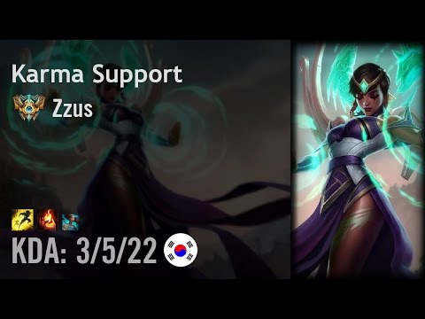 Karma Support vs Braum - Zzus - KR Challenger Patch 6.15