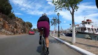 Riding along Elounda Waterfront Crete