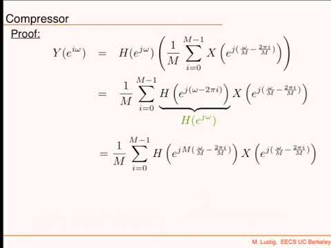 EE123 Digital Signal Processing, SP'16 L18 - Filter Banks