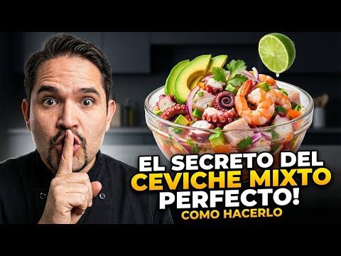 CEVICHE de CAMARÓN y PULPO EXPLOSIÓN de sabor en un plato