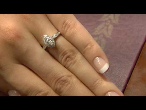 VR1055 Marquise Cut Halo Diamond engagement ring
