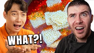 Pro Chef Reacts.. Uncle Roger HATES INSTANT RAMEN Grandpa Kitchen