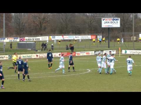 Doelpunt Jeffrey Pot VV de Weide tegen Omlandia