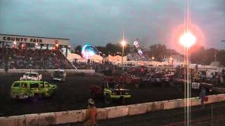 preview picture of video '2013 Turner County Fair Demolition Derby Truck Class'