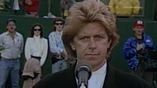 WS1988 Gm4: Peter Cetera performs national anthem
