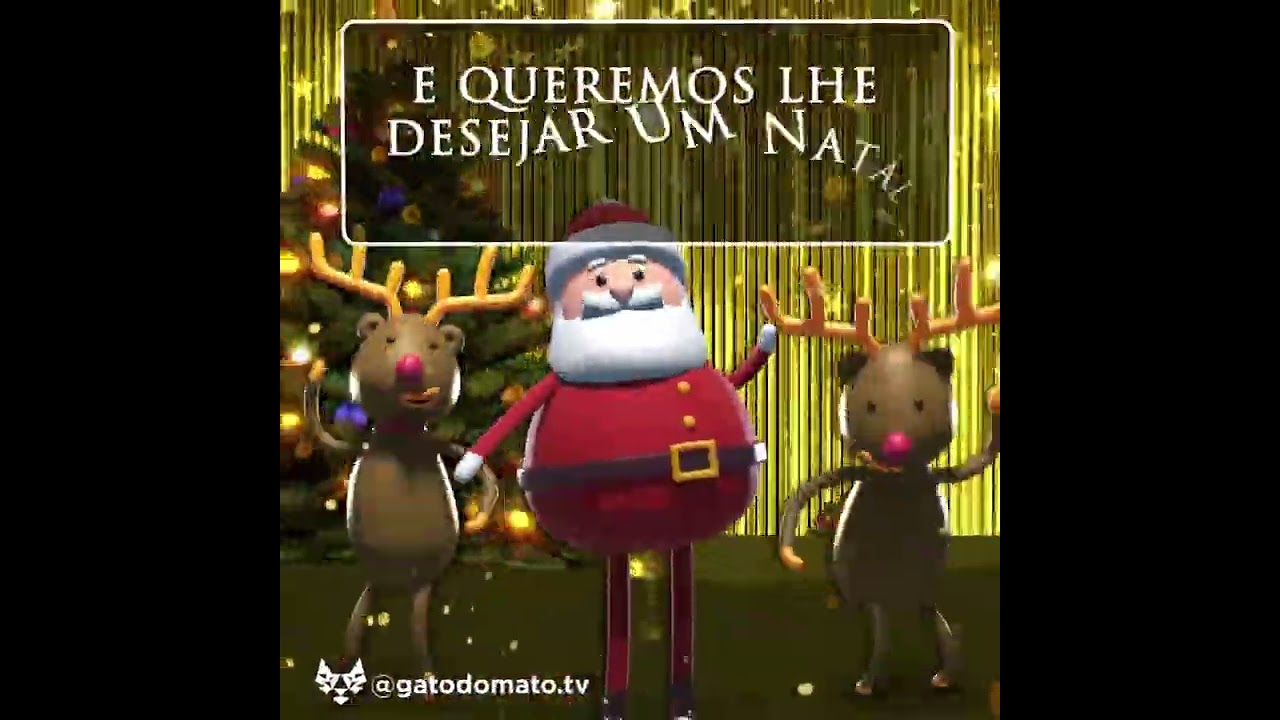 Cartão de Natal Digital Gato do Mato 2022