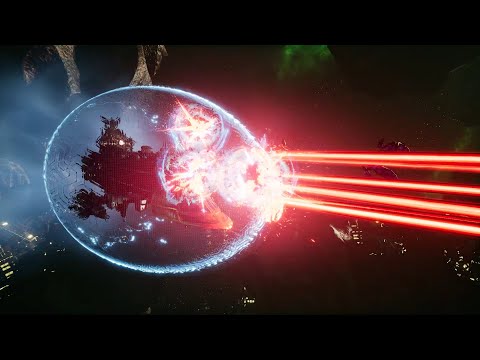 Skalgrim Mod - Vengeful Spirit - Black Legion vs Imperial Navy - Battlefleet Gothic Armada 2