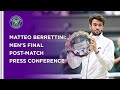 Matteo Berrettini Men's Final Press Conference  | Wimbledon 2021