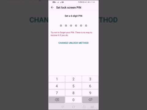 how to set pin on honor 20i mobile