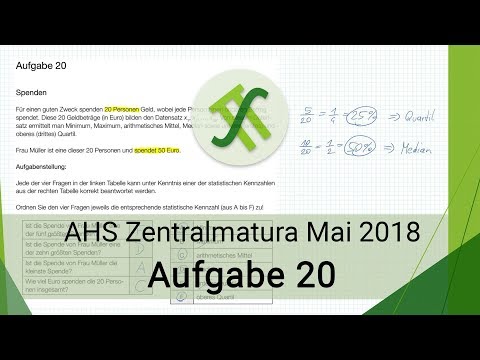 AHS Mathematik Zentralmatura Mai 2018 - Aufgabe 20