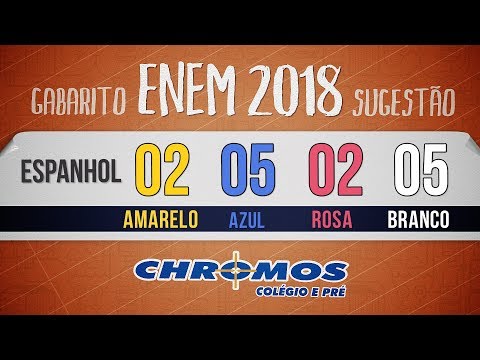 Gabarito ENEM 2018 CHROMOS - Prova Amarela: Questão 02 | Espanhol