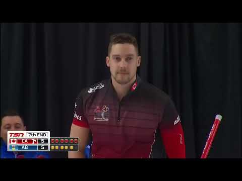 High tension: Brad Gushue (CA) vs Kevin Koe (AB)