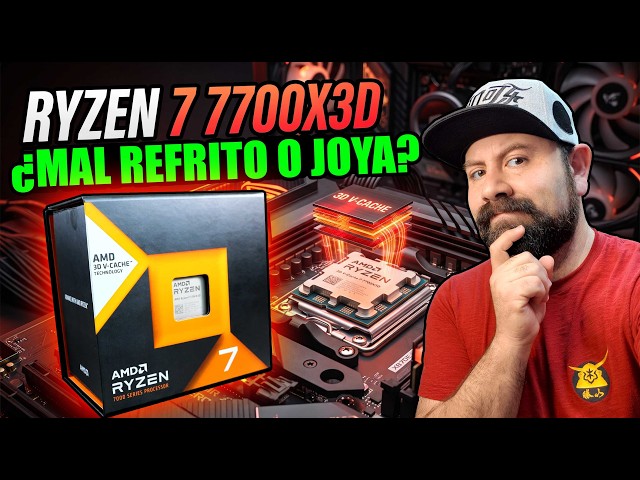 Vídeo relacionado con AMD Ryzen 7 7800X3D Procesador con tecnología 3D V-Cache (tarjeta gráfica Radeon integrada, 8 núcleos/16 threads,120W TDP,Socket AM5, 104MB Caché, Reloj de aumento máx. hasta 5.0 GHz, sin ventilador)