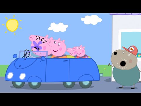 Peppa Pig's NEW Blue Car 🚙 | Electric Tech Family Car |Full Episodes | 18 Minutes | Cartoon for Kids