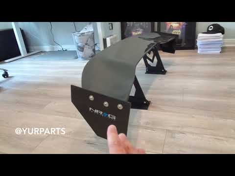 NRG CARBON FIBER REAR WING CARB-A590 UNBOXING