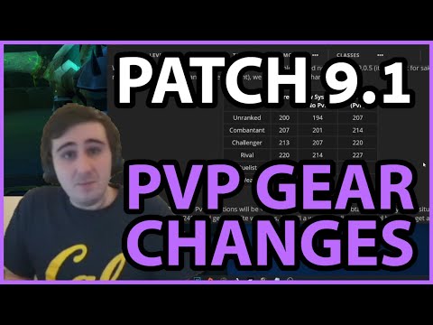 [9.1] PvP Gear Item Level Changes